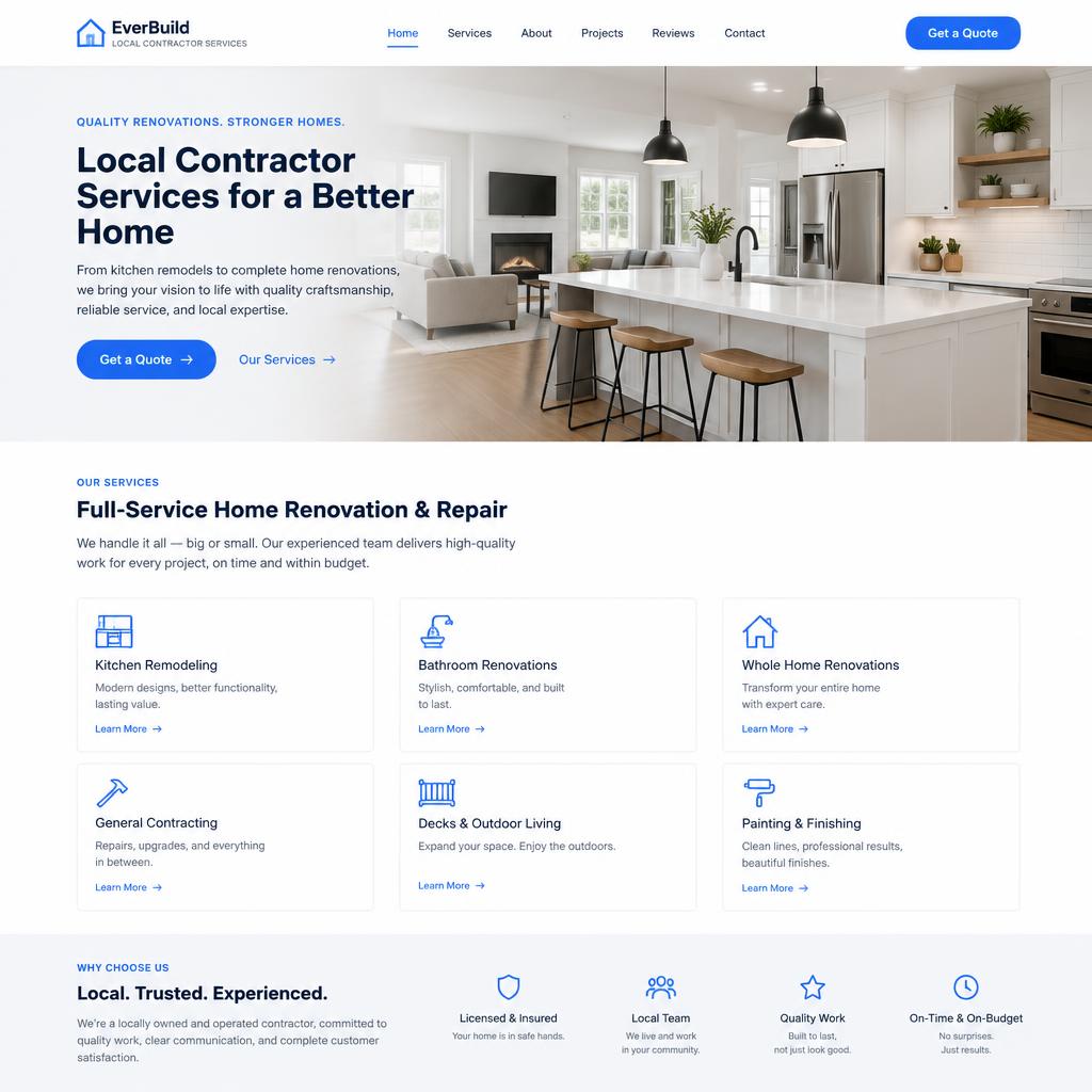 Home & Local Services website template